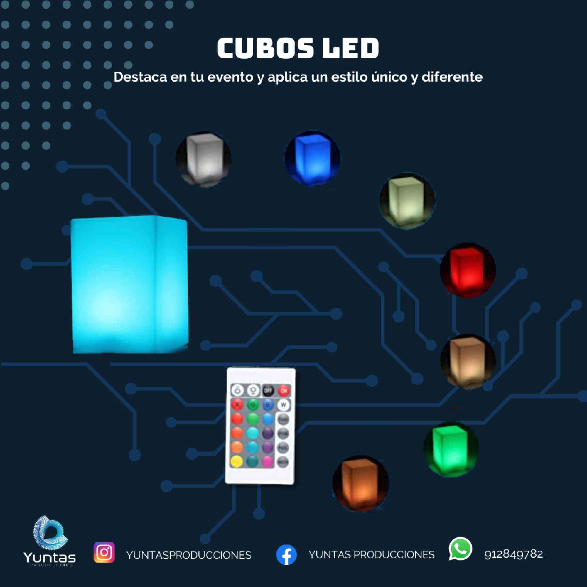 foto de CUBOS LED, CUBOS CON LEDS, CUBO LUMINOSO LED