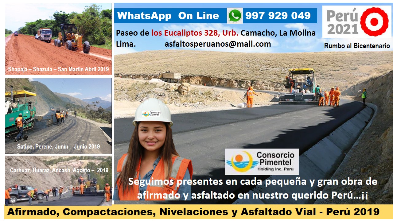 Servicio de colocación asfalto en caliente Perú 