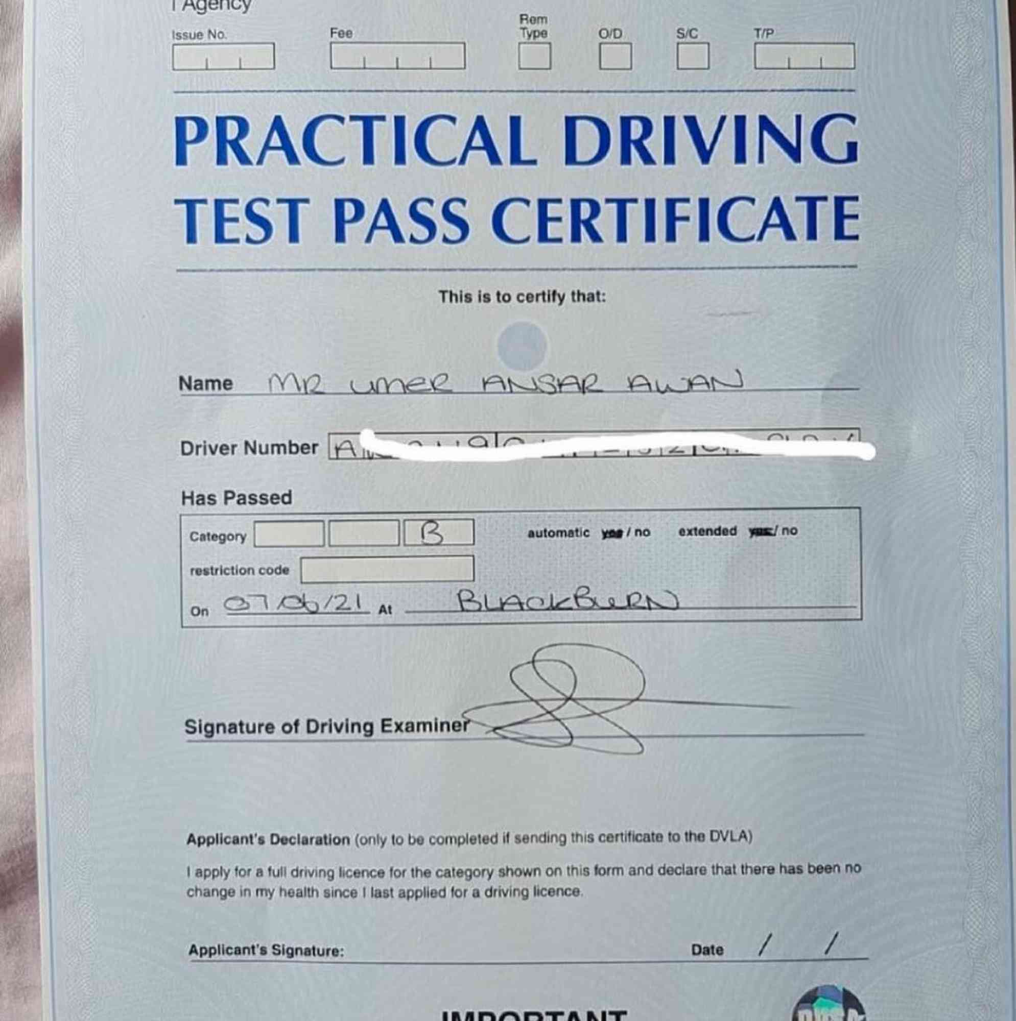 foto de Get full drivers licence in England without 