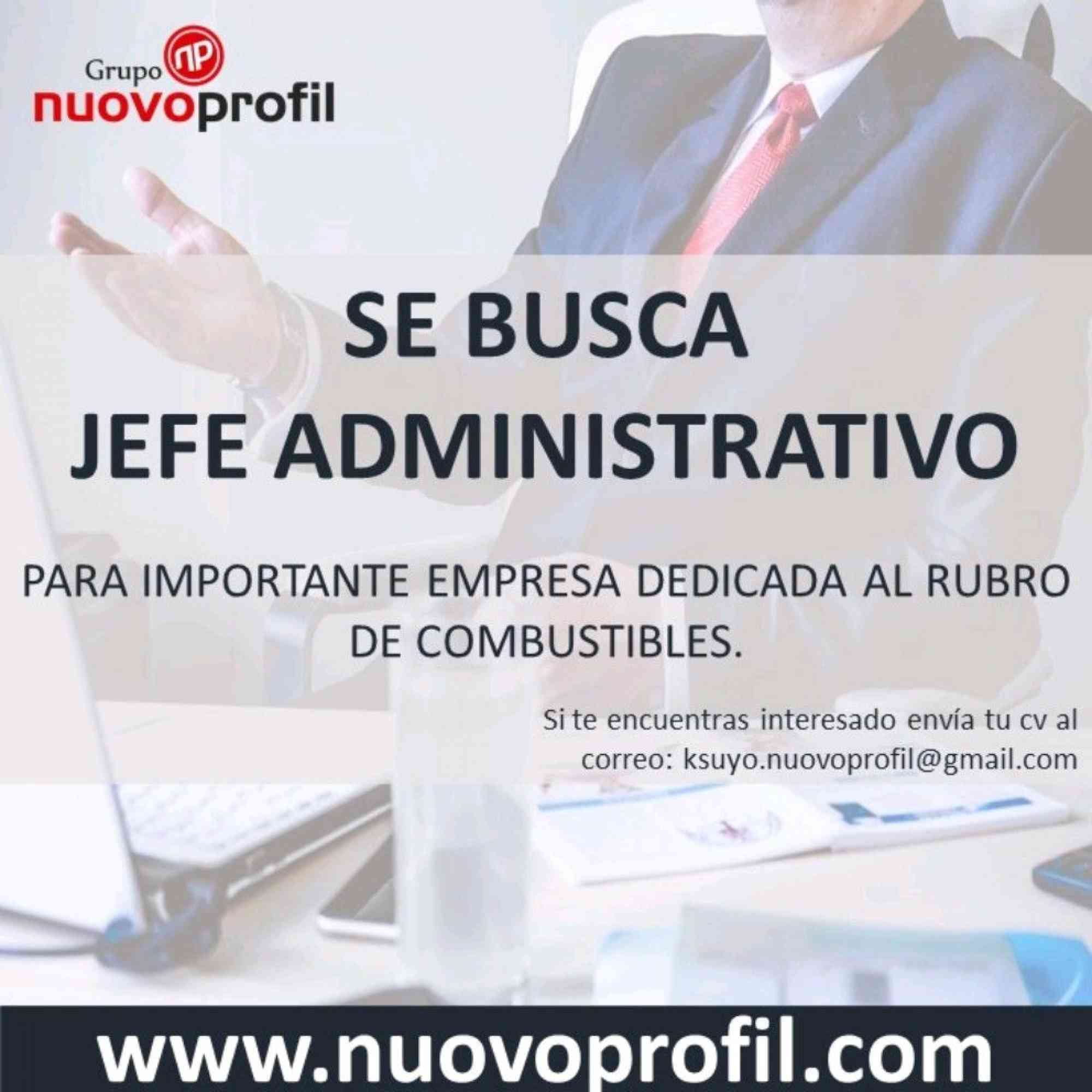 Bolsa de trabajo y anuncios de empleos en Perú., JEFE ADMINISTRATIVO - PIURA