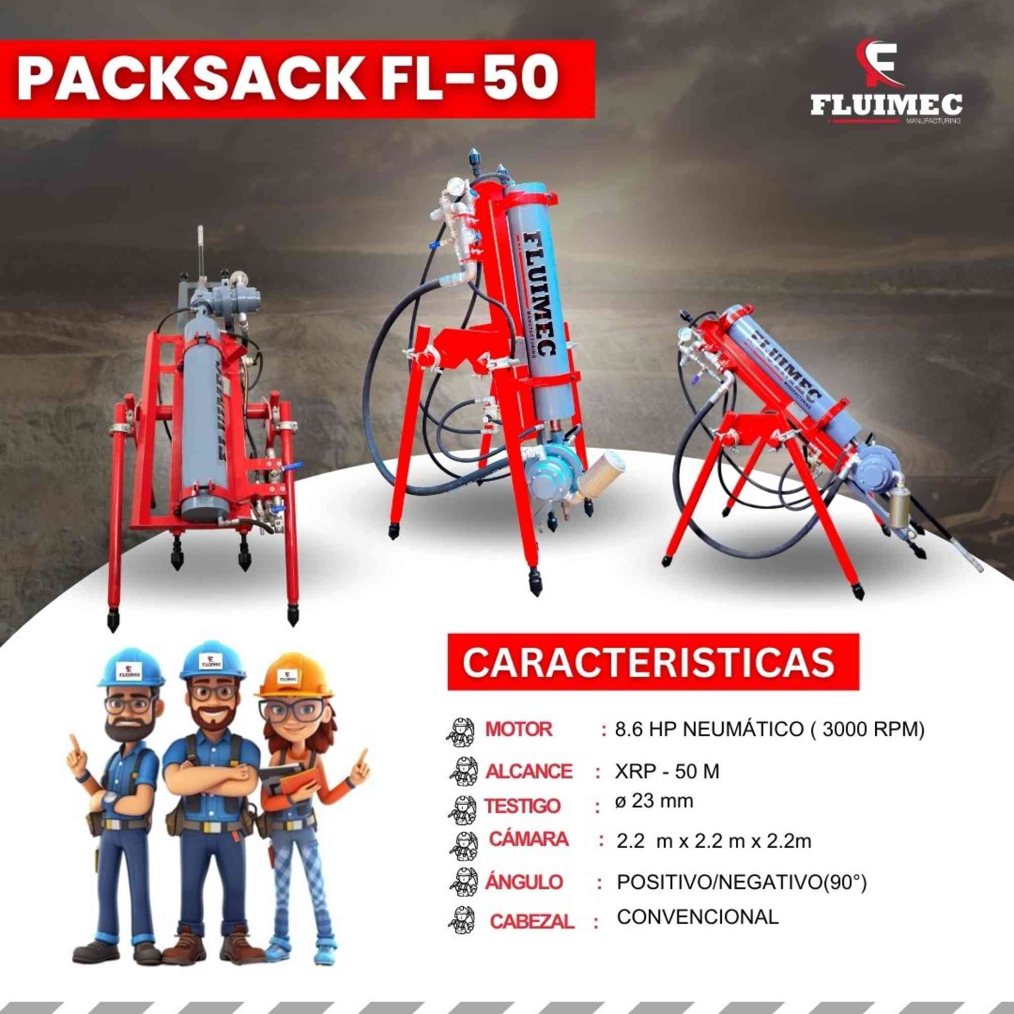 Packsack FL-50 - Muestreo exitoso en venta