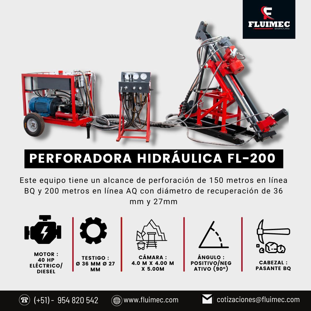 Perforadora FL-200  Equipo Hidráulica  en anuncio clasificado