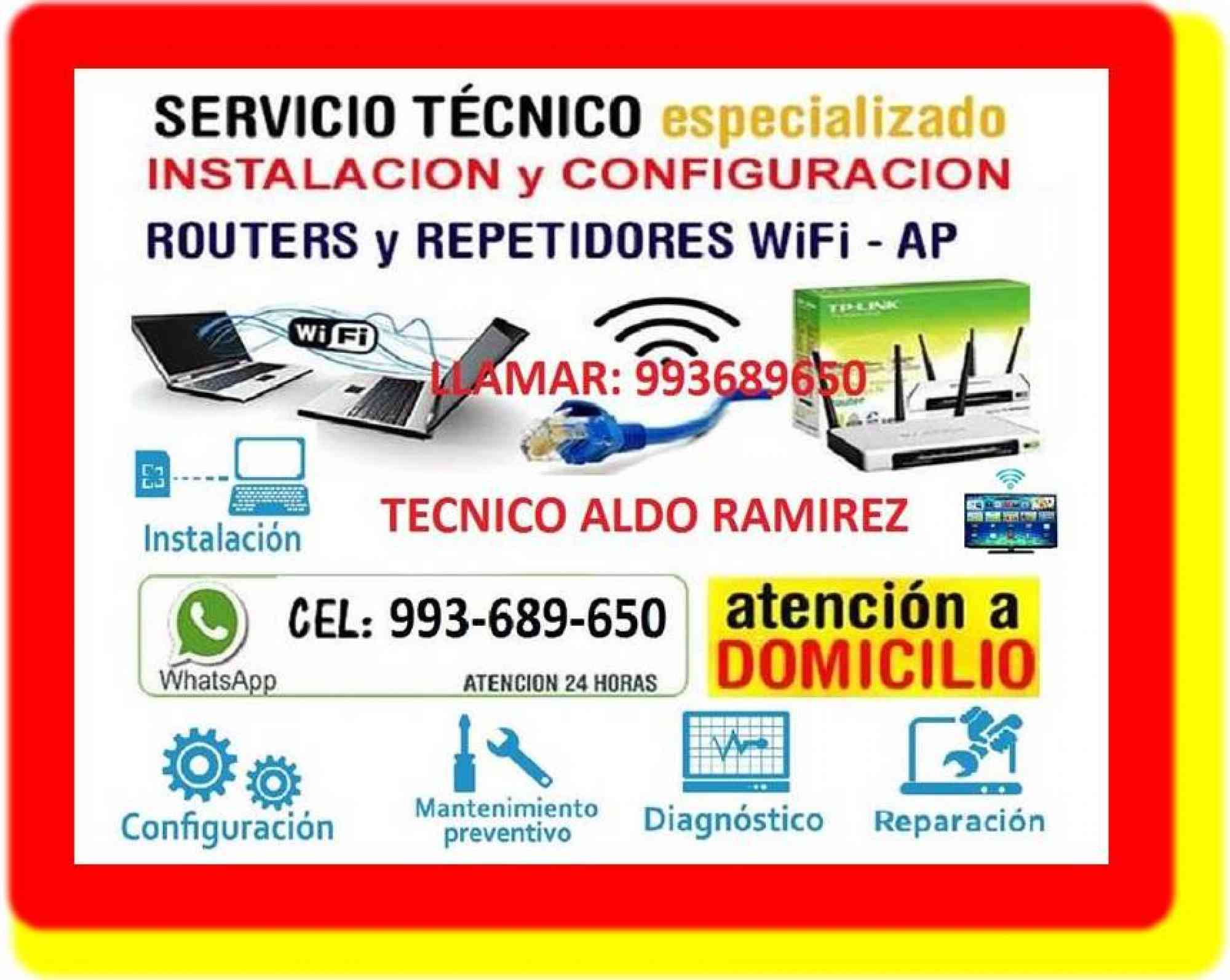 SOPORTE TECNICO A INTERNET REPETIDORES ROUTER